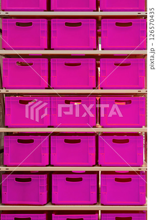 Pink crates Pink crates 126570435