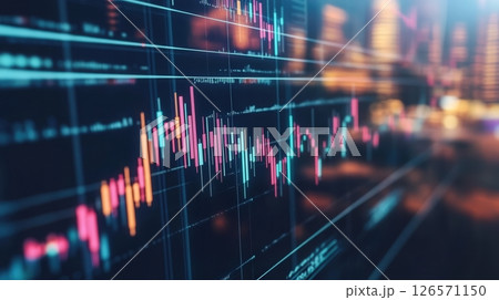 Digital Screen With Stock Market Dataのイラスト素材 [126571150] - PIXTA