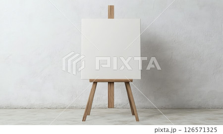 Wooden Painting Stand Mockup Easel 126571325