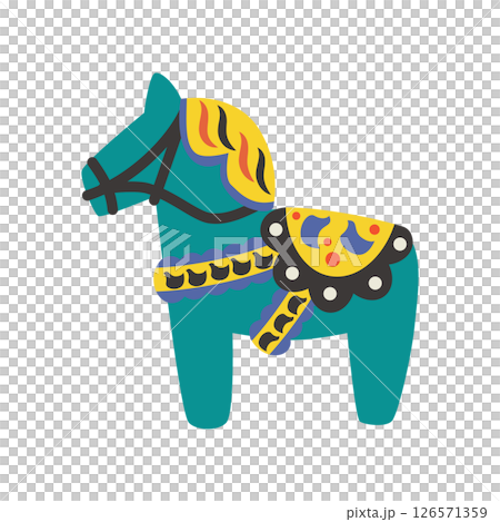 2026 Dalarna Horse Vector Illustration 2026 Dalarna Horse Vector Illustration 126571359