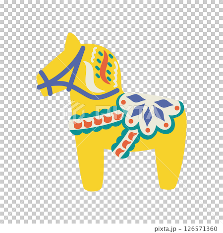 2026 Dalarna Horse Vector Illustration 126571360