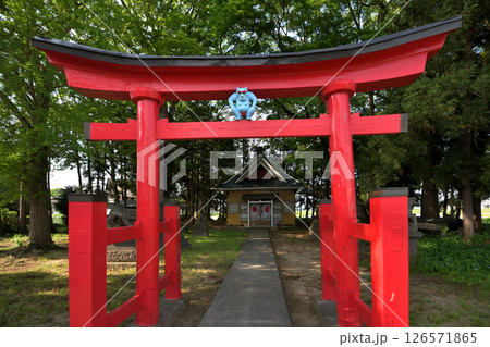 津軽地方　鳥居の鬼コ　三社神社 126571865