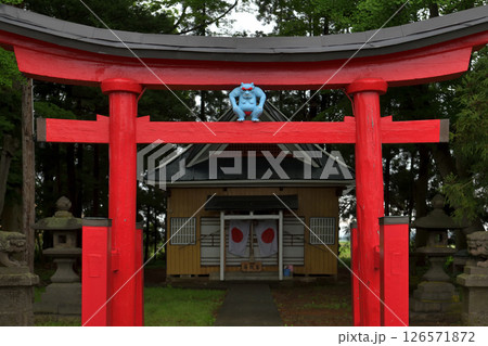 津軽地方　鳥居の鬼コ　三社神社 126571872