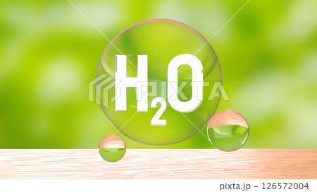 The H2O in bubble for ECO concept 3d Rendering. 126572004