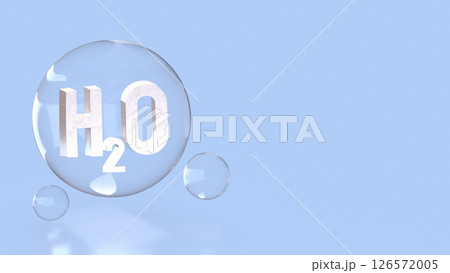 The H2O in bubble for ECO concept 3d Rendering. 126572005