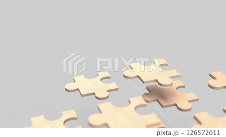 The jigsaw puzzle game for Business or  Teamwork concept 3d Rendering. 126572011