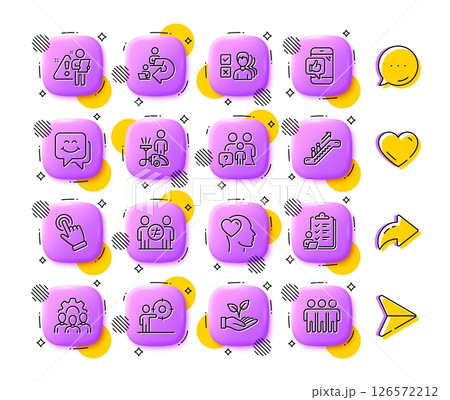 Opinion, Delegate work and Escalator line icons. App 3d buttons. Social media comment, share, like icons. Pack of Business target, Helping hand, Cursor icon. Vector Opinion, Delegate work and Escalator line icons. App 3d buttons. Social media comment, share, like icons. Pack of Business target, Helping hand, Cursor icon. Vector 126572212