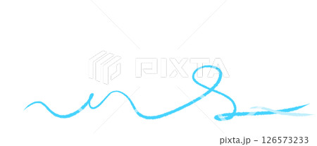 シンプルな勢いのある細い柔らかな水色のライン 126573233