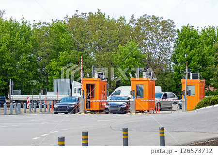 Toll booth entrance 126573712
