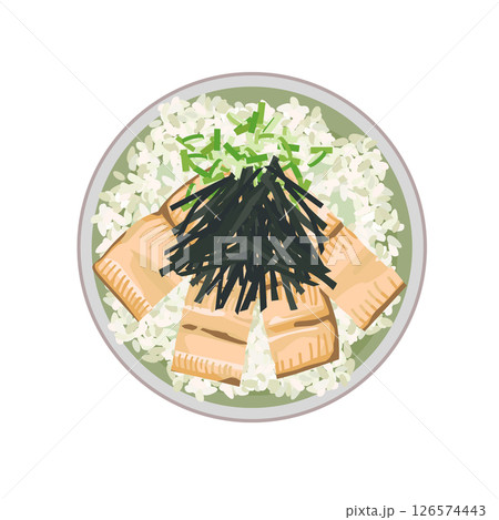 うなぎ白焼きのお茶漬けイラスト 126574443