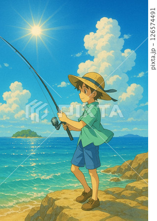 釣りをする男の子 126574491