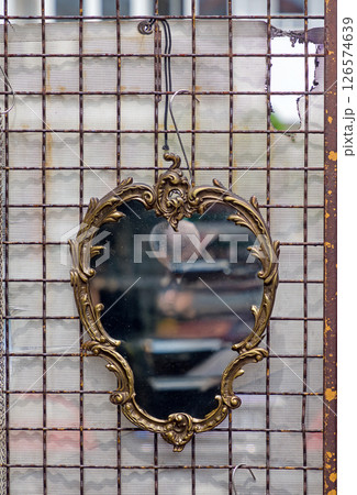 Vintage metal mirror Vintage metal mirror 126574639