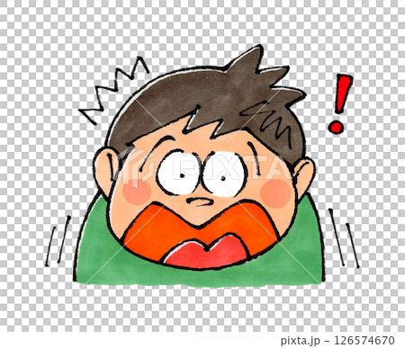 驚く男の子 126574670
