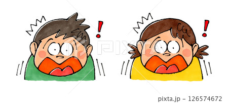 驚く子供 驚く子供 126574672