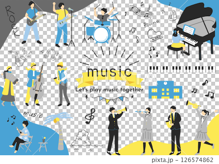 音楽を楽しむ人達 音楽を楽しむ人達 126574862