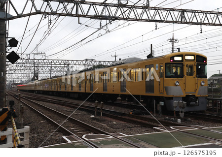 AM5時:南入曽車両基地より出庫準備中の西武新宿線2000系電車 AM5時:南入曽車両基地より出庫準備中の西武新宿線2000系電車 126575195