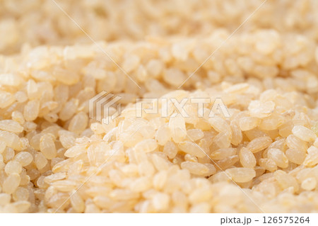 発芽玄米(生米)のクローズアップ 発芽玄米(生米)のクローズアップ 126575264