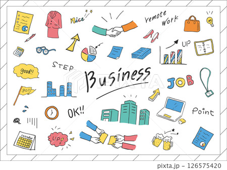 ビジネスシーンアナログ素材集 126575420