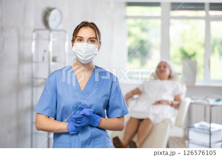 Young doctor with mask 126576105