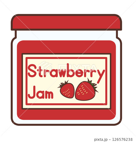 イチゴジャムのイラスト イチゴジャムのイラスト 126576238