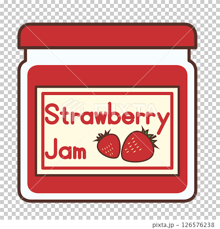 イチゴジャムのイラスト イチゴジャムのイラスト 126576238
