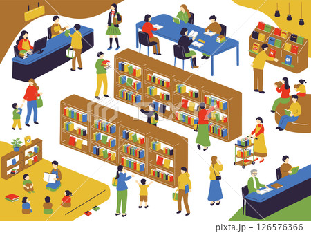 図書館の風景 126576366