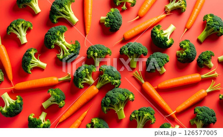 Fresh raw organic red tomatoes, peppers, and various healthy vegetables on a white background 126577005