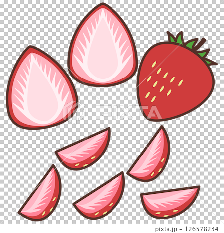 赤いイチゴのイラスト 126578234