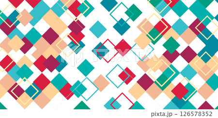 カラフル　四角　テクノロジー　模様　背景 126578352