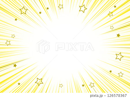 漫画 背景 トーン 放射線 集中線 イラスト 黄色 星 漫画 背景 トーン 放射線 集中線 イラスト 黄色 星 126578367