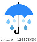 シンプルな雨のマーク シンプルな雨のマーク 126578630