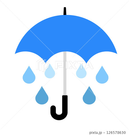 シンプルな雨のマーク シンプルな雨のマーク 126578630
