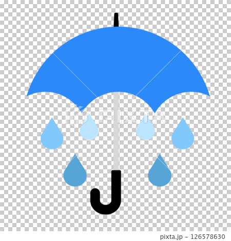 シンプルな雨のマーク シンプルな雨のマーク 126578630
