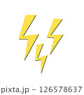 シンプルな雷マーク シンプルな雷マーク 126578637
