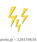 シンプルな雷マーク シンプルな雷マーク 126578638
