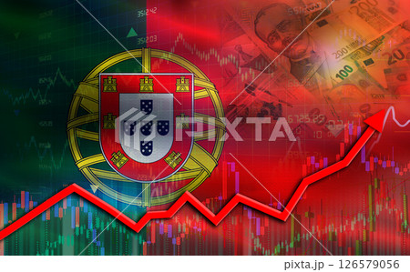 Portugal economic growth on financial graph. Portugal financial growth on market graph Portugal economic growth on financial graph. Portugal financial growth on market graph 126579056