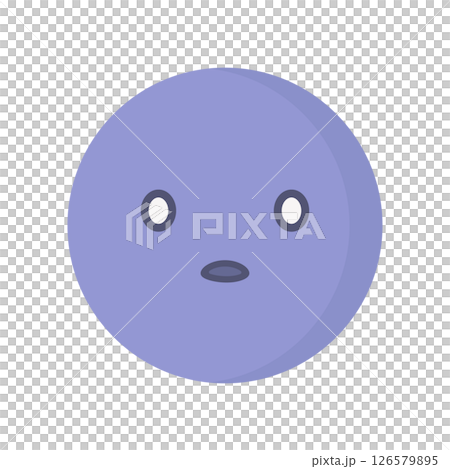 無表情でフリーズした虚無顔の絵文字 - 放心状態や思考停止のイラスト素材 126579895