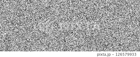Black random noise texture. Rough grain snow overlay background. Abstract grungy grit dotted wallpaper. Distressed gritty dust backdrop with speckles, particles, drops, specks, flecks. Vector 126579933