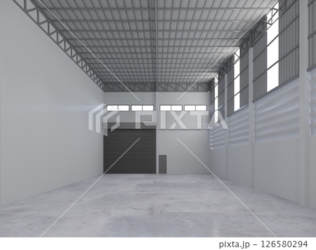 3d rendering of interior warehouse 126580294