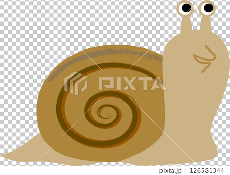 手描き風かわいいカタツムリ 126581344