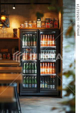 Vending machine in the cafe 126581714