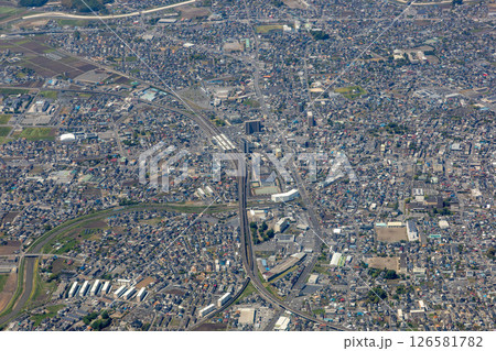 栃木駅付近を空撮 126581782