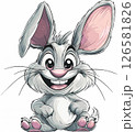 Cute Cartoon Bunny Vector Illustration AI & EPS Format for Design Use 126581826