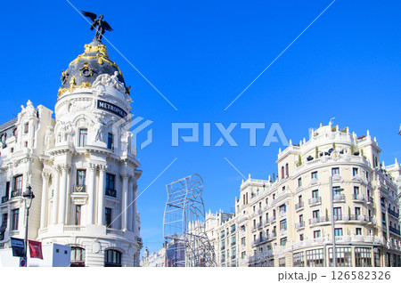 スペインマドリードのとても美しい街並み風景 126582326