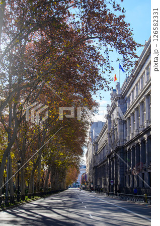 スペインマドリードのとても美しい街並み風景 126582331