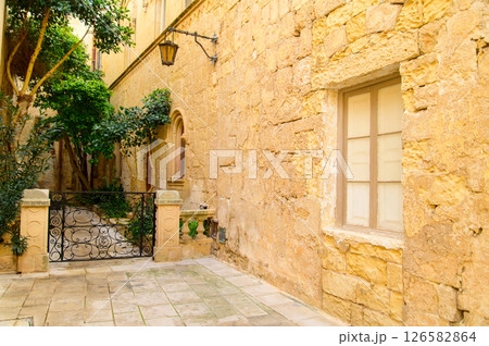 マルタにある最古の都市イムディーナのとても美しい風景 126582864