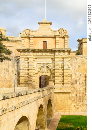 マルタにある最古の都市イムディーナのとても美しい風景 126582891