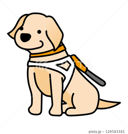 たれ耳の盲導犬 126583381