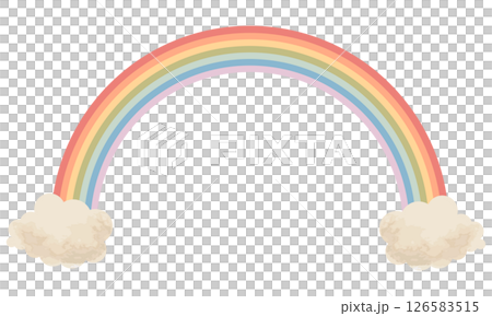 可愛い虹と雲のイラスト 可愛い虹と雲のイラスト 126583515