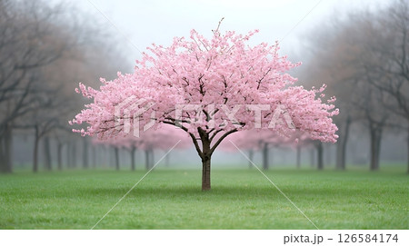 pink flower blossom in spring 126584174